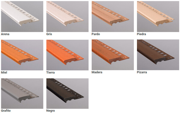 Composite stair nosing profile Novopeldaño Maxi model