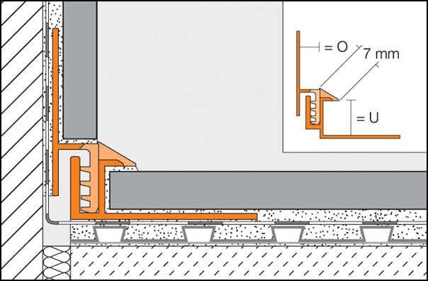 DILEX-EK - Giunto di PVC perimetrale pavimento / parete