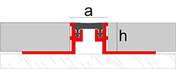 Expansion joints on Aluminum and silicone Novojunta Metal flex