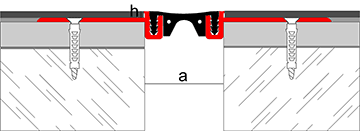 Giunto di dilatazione strutturale in alluminio Novojunta Pro Basic