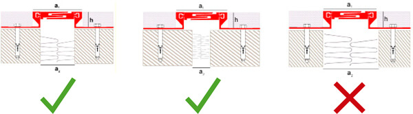 Instalation of structural expansion joint made of aluminum with smooth finish