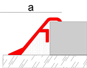 Perfil de transição em forma de rampa de transição para pavimentos