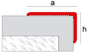 Polymer Stair nosing profile step edge model Astra Nori