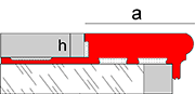 Composite stair nosing profile Novopeldaño Maxi model