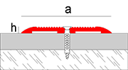 Profili per gradini o piastra antiscivolo in alluminio Novopletina