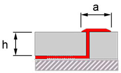 Novosepara 5 - Perfil de aluminio separador para pavimentos