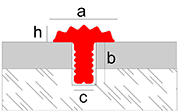 Recessed anti-slip anodized aluminum podotactile profile