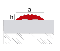 Profil podotactile en aluminium anodisé antidérapant superposé