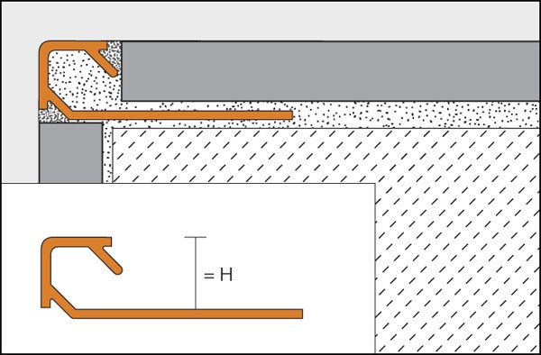 Profilé de bord de tuile en gaufrés en aluminium - QUADEC-TS