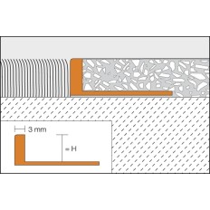 SCHIENE-V -Corner profile for parquets or terrazzo