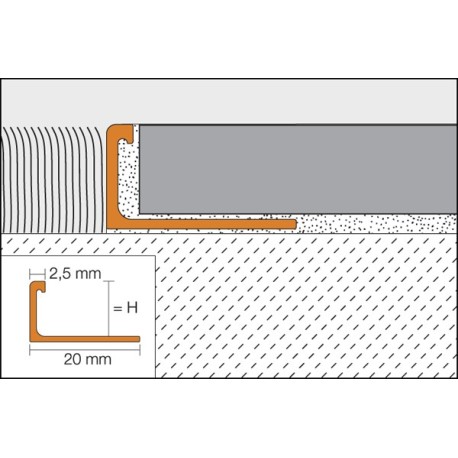 SCHIENE-BASIC - Perfil cantonera para azulejos