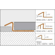 RENO-TK - Perfil de transición cerámica moqueta 2