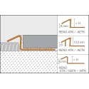RENO-TK - Perfil de transición cerámica moqueta