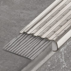 TREP-EK - Non-slip stainless steel stair nosing overlay