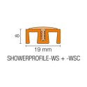 SHOWERPROFILE-WSC - Semicircular plastic tab