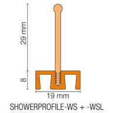 SHOWERPROFILE-WSL - Linguetta di plastica diritta