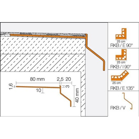 BARA-RKB - ángulo externo 90°
