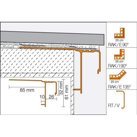 BARA-RAK - ángulo externo 135°