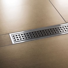 KERDI-LINE-B - Rejilla inoxidable perforada con marco para platos de ducha de obra
