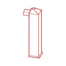 Novorodapie Rehabit - Rodapié en aluminio sobrepuesto