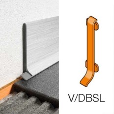 DESINGBASE-SL - Perfil de aluminio para rodapié de sobreponer