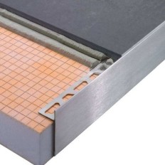 SCHIENE-STEP-EB - Stainless steel worktop end cap