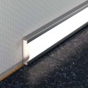 DESIGNBASE-QD - Perfil rodapie o cenefa de aluminio - Difusor iluminación