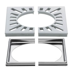 Rejilla inoxidable 15x15 cm con agujero para sumidero KERDI-DRAIN-RL