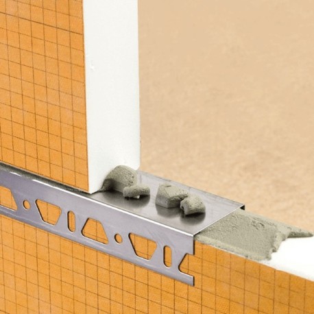 KERDI-BOARD-ZB - Perfil  de acero inoxidable en forma de U con triple perforación