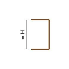 Perfil inoxidable en U con perforación simple modelo KERDI-BOARD-ZA 2