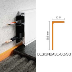 DESIGNBASE-CQ - Perfil de rodapiés con cámara interna para cables