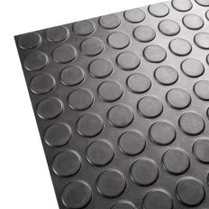 Rubber flooring with non-slip circles