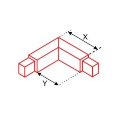 Novolistel 3 Inox esquinero interior - Cantoneras de aluminio