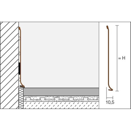 DESIGNBASE-SL-E - Perfil rodapié de acero inoxidable