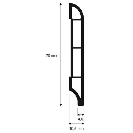 Novorodapie Madera - Rodapie o zócalo de madera natural