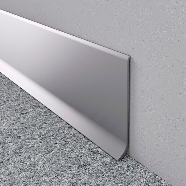 Aluminium Skirting Board | Anodised Silver or Brushed Silver Finish-iangel.vn