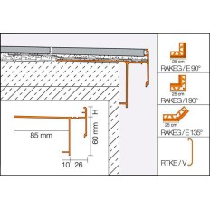 BARA-RAKEG - Aluminum sheet gutter DITRA 25