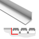 Angle en aluminium pour cadre de paillasson à encastrer