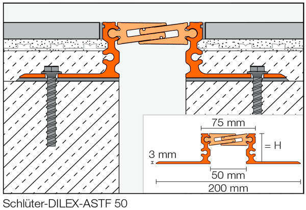 Junta estructural de aluminio modelo DILEX-STF
