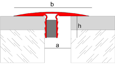 Junta de dilatación estructural sobre puesta Novojunta Pro DECOR